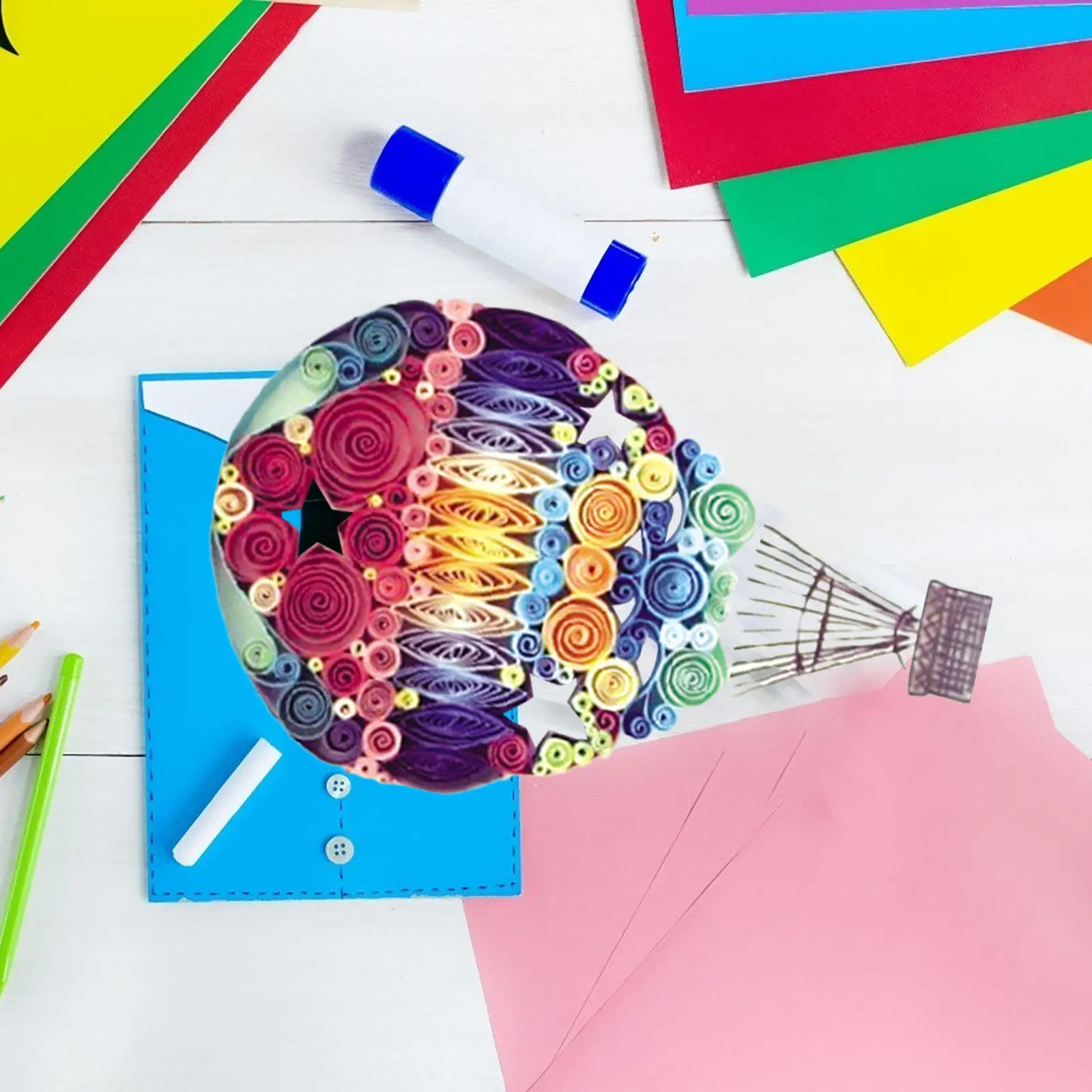 

Набор для квиллинга из 500 полосок яркой гладкой бумаги премиум-класса, материалы для творчества своими руками для детей, взрослых, начинающих, для домашнего декора