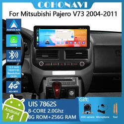 12.3Inch For Mitsubishi Pajero 3 V60 V68 V73 2004 - 2011 1920*720 Car Multimedia Player Gps Android14 8-Core Carplay 4G+WIFI