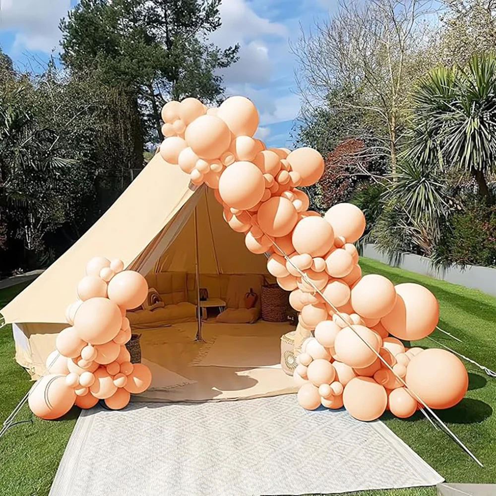 86pcs Pastel Orange Balloons Garland Peach Balloon Arch Kit Birthday Party Baby Shower Gender Reveal Wedding Decoration Globos