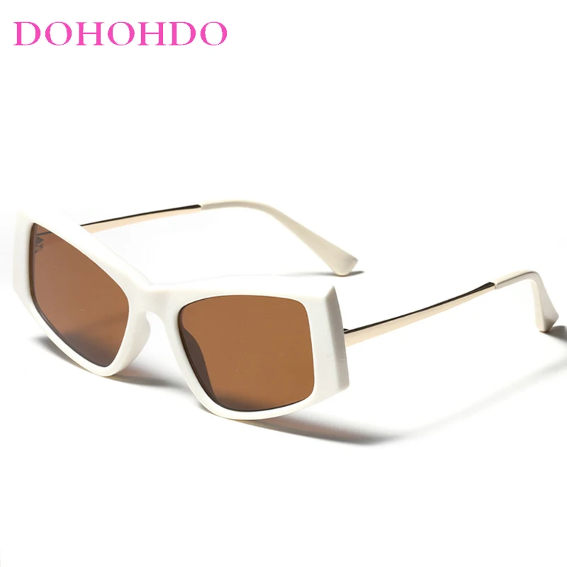 DOHOHDO 2024 New Cat Eye Men Sunglasses 2024 Oversized Metal Black Flying Women Sun Glasses UV400 Eyewear Vintage Travel Shades