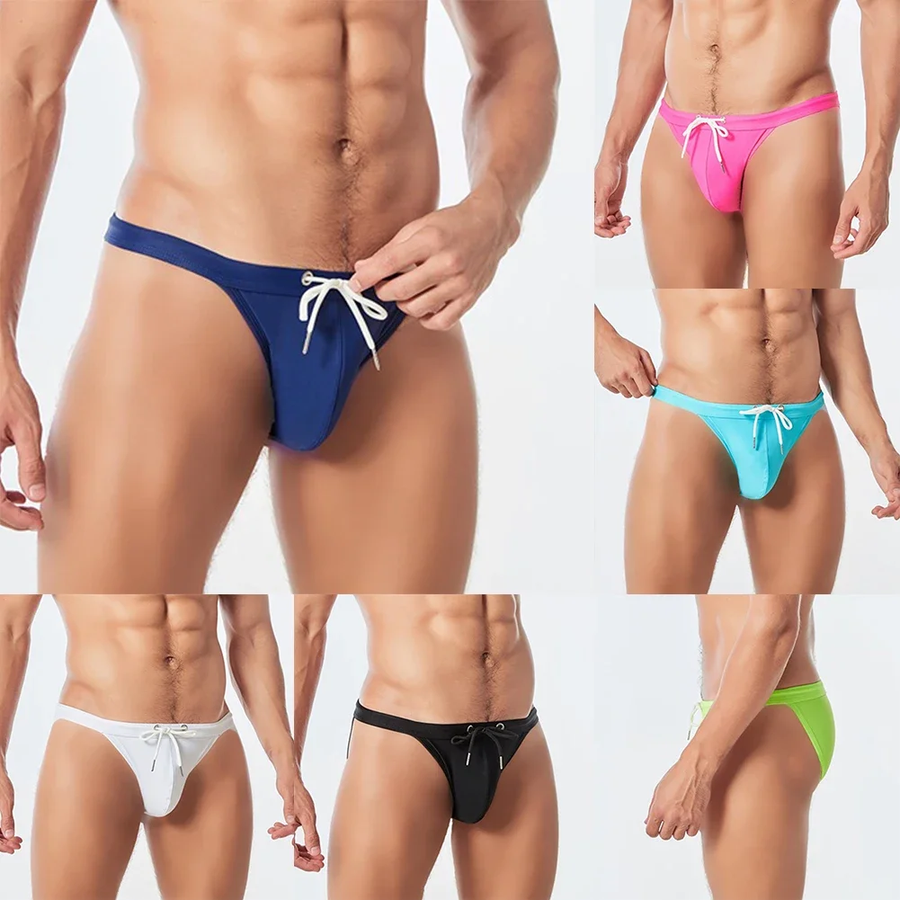 Slip da bagno da uomo costumi da bagno Bikini a vita bassa Beachwear pantaloncini da Surf Big Pouch-Cup Surf costume da bagno da spiaggia M-2XL