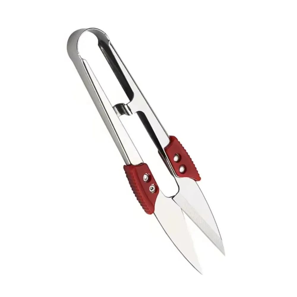 Stainless Steel U Thread Scissors Fabric Cutting Sharp Blades Yarn Shears Clippers Precision Cutting Cross Stitch Scissors