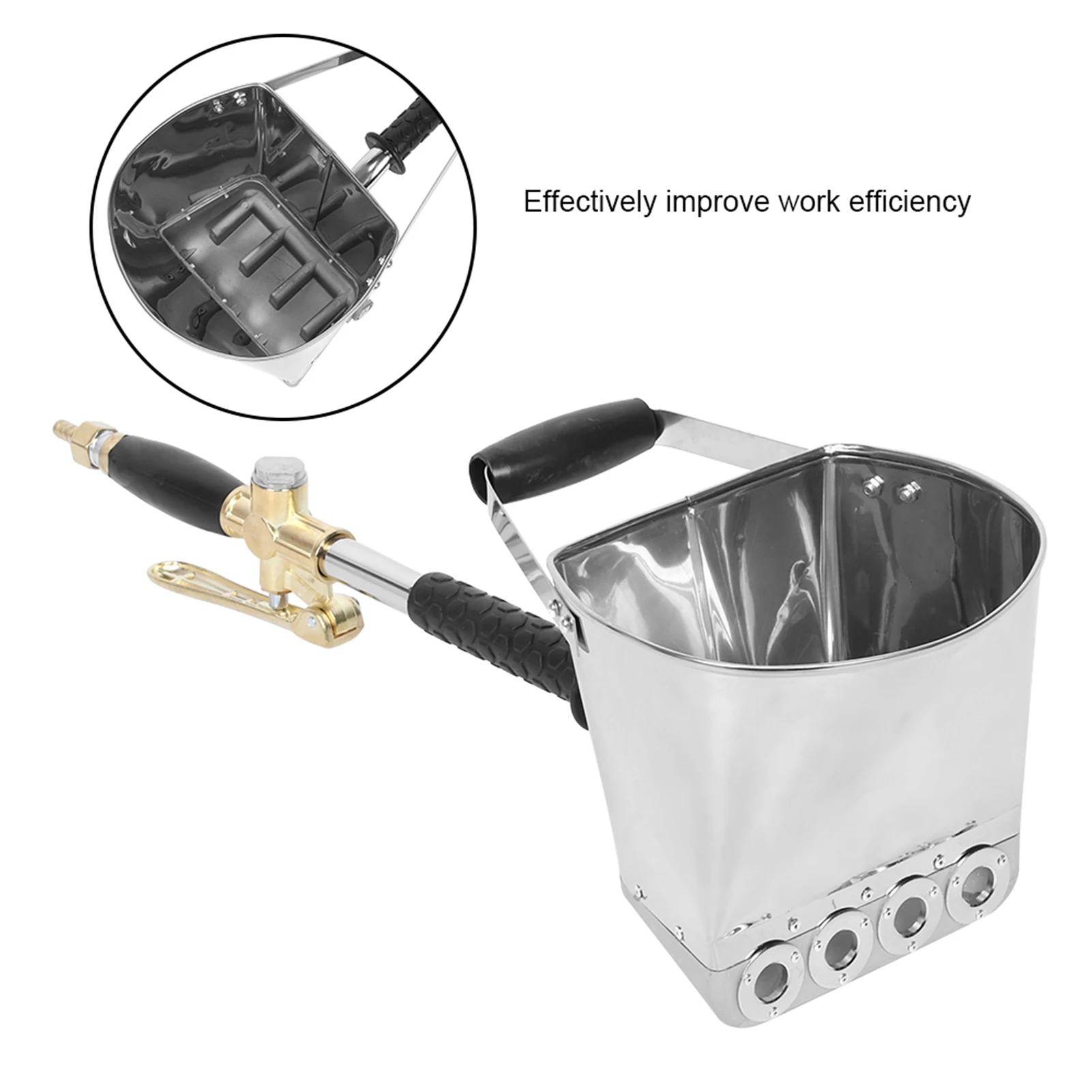 Aluminum Cement Mortar Sprayer Interior Exterior Spraying Painting Funnel for House Decoration