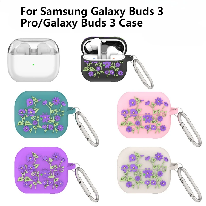 Custodia per auricolari per Samsung Galaxy Buds 3 Pro/Galaxy Buds 3 Custodia per cuffie in silicone Custodia protettiva per cuffie