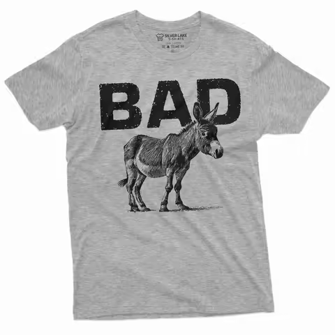 Men's Funny Badass T shirt donkey tee humorous graphic novelty gifT