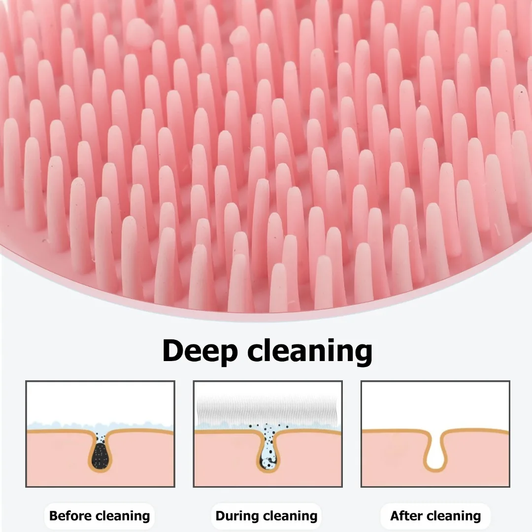 Bath Soft Back Scrubber Brush Bath Shower Sponge Scrubbing Brush with Handle Exfoliating Body Scrub Skin Massager Bath Supplies - Image 5