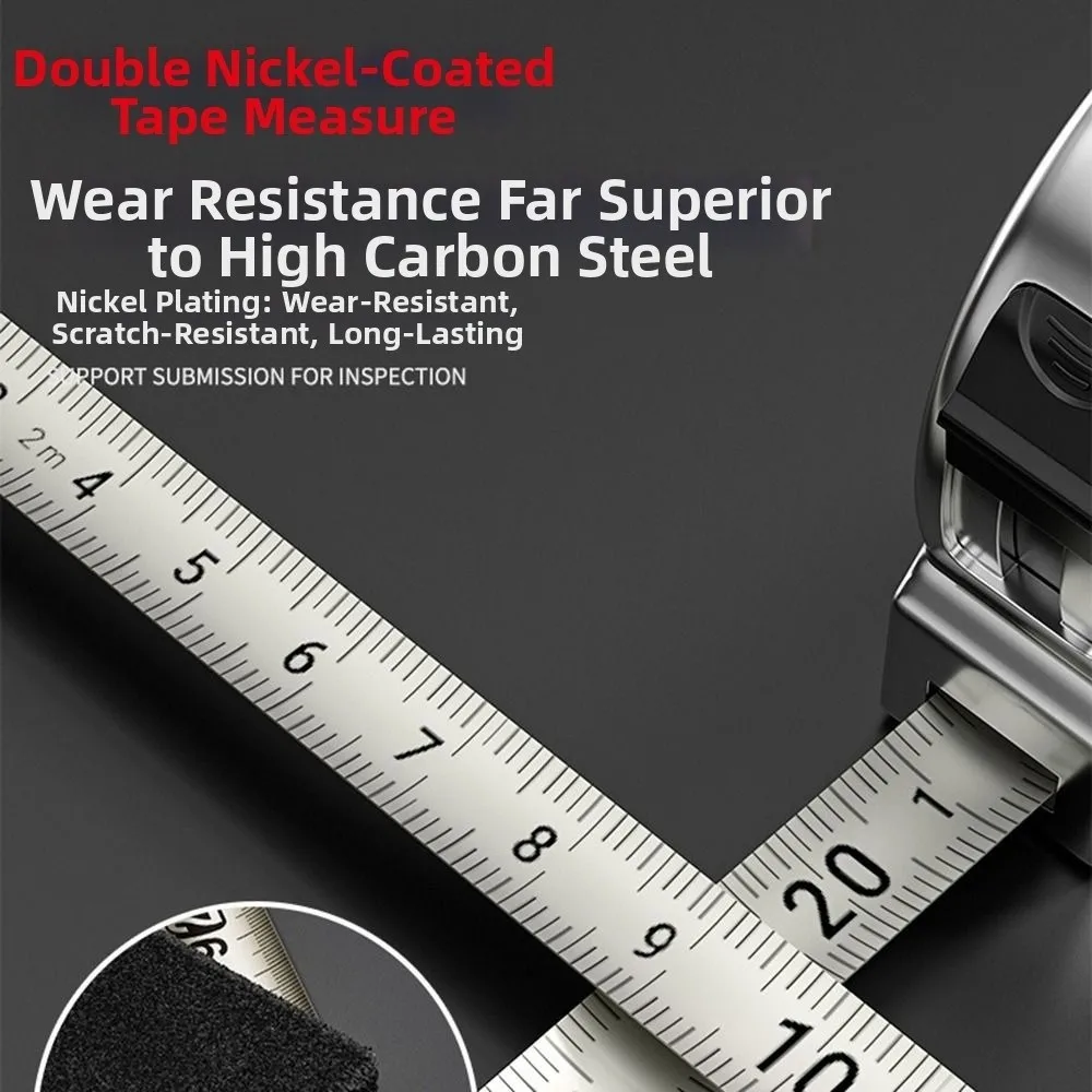 2 Meter Retractable Tape Measure Stainless Steel Metric Imperial Scale Keychain Tape Measure Retractable ABS Shell
