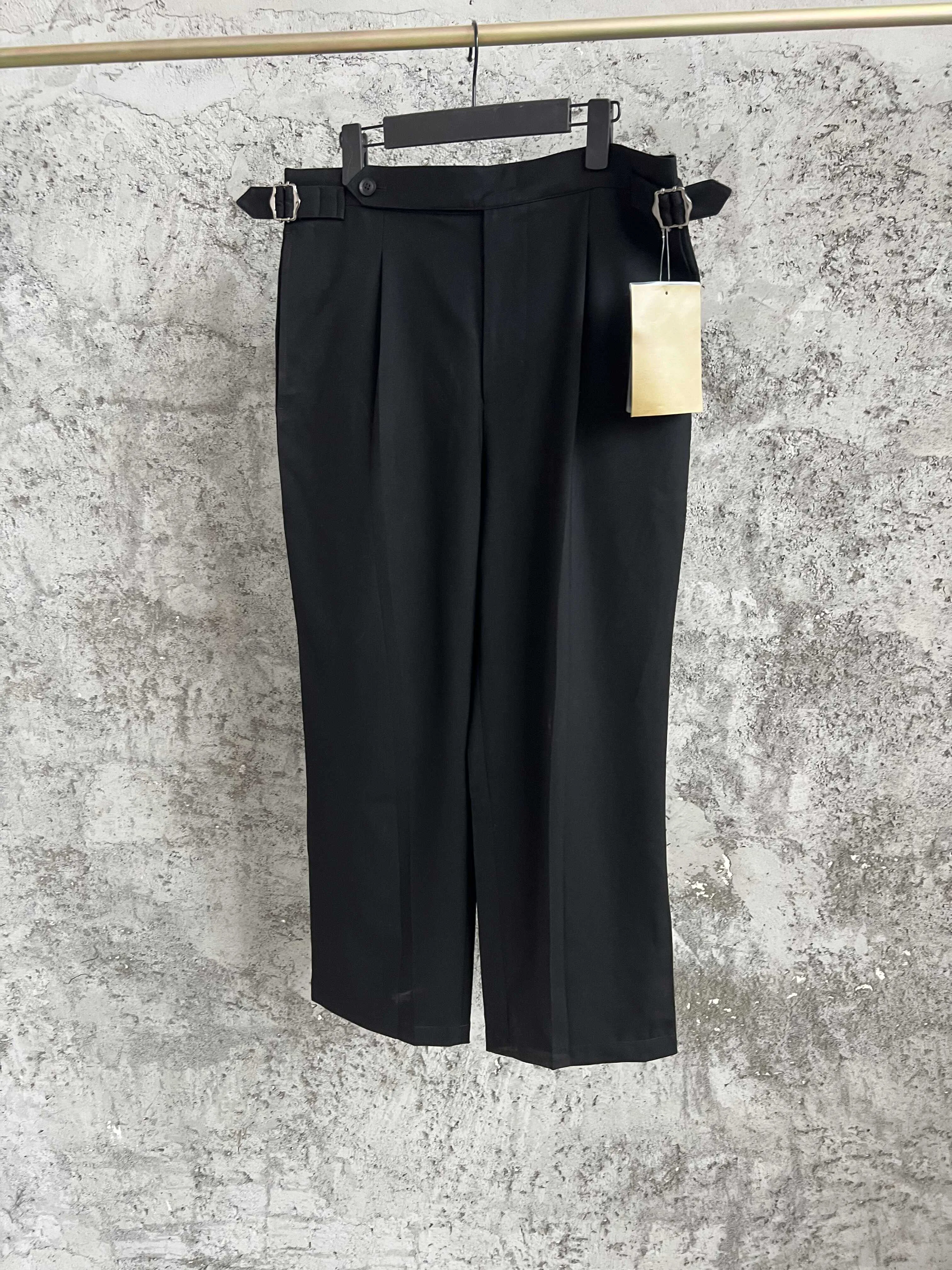 

Loose straight-leg minimalist casual dress pants with a Japanese drape, versatile men's dark style straight-leg