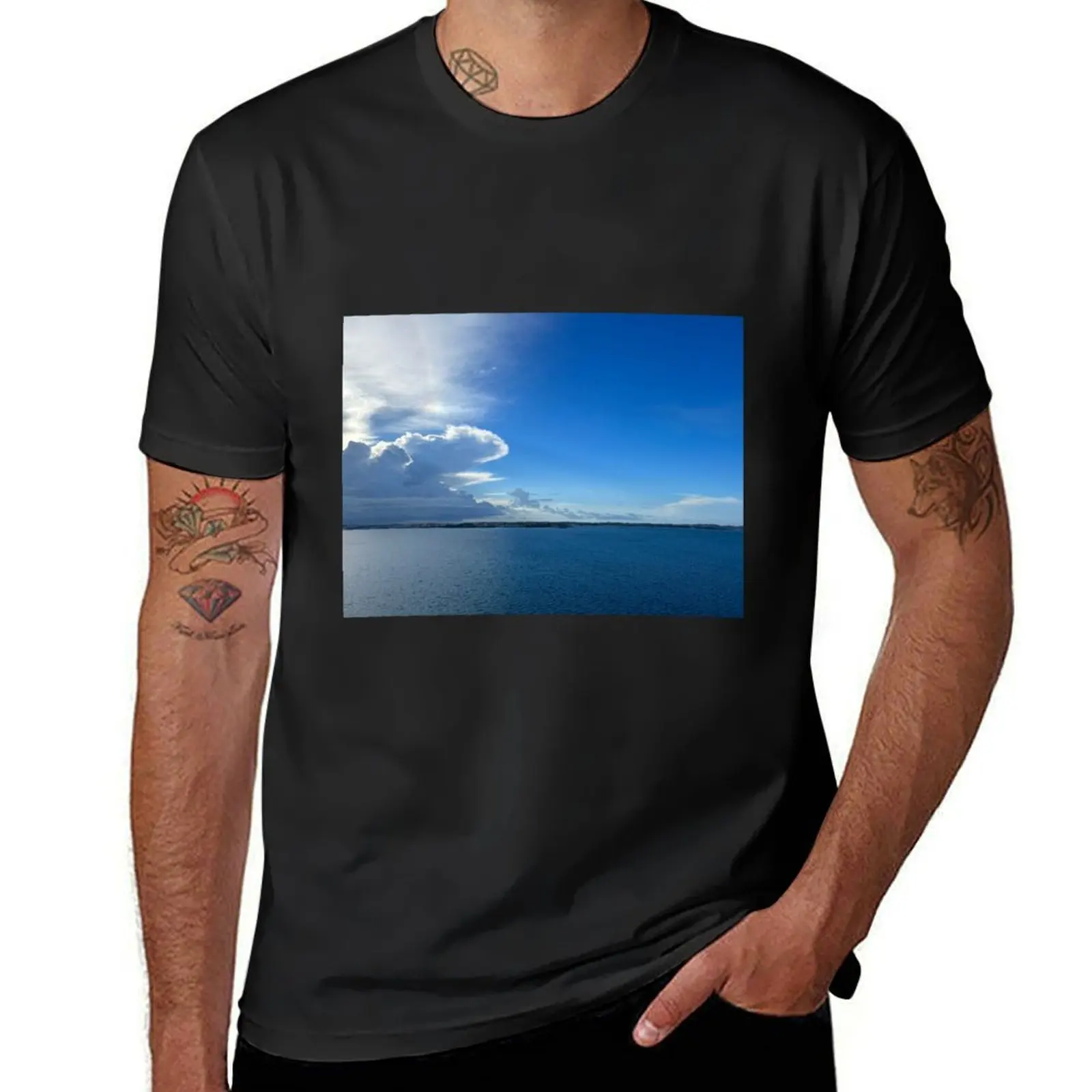 

Serenity on the water T-Shirt heavyweights summer clothes mens graphic t-shirts big and tall