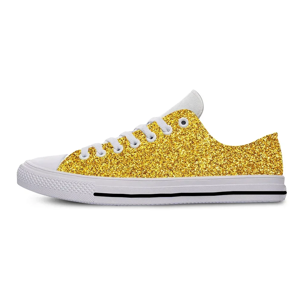 Glitter Sparkles Printing Casual Shoes Lightweight Breathable Summer Sequins Men Women Sneakers Low Top Classic Board Shoes