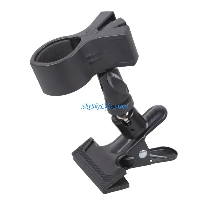 

E65E Movable Microphone Clip Clamp Microphone Handhold Clip Clamp Holder With Adapter
