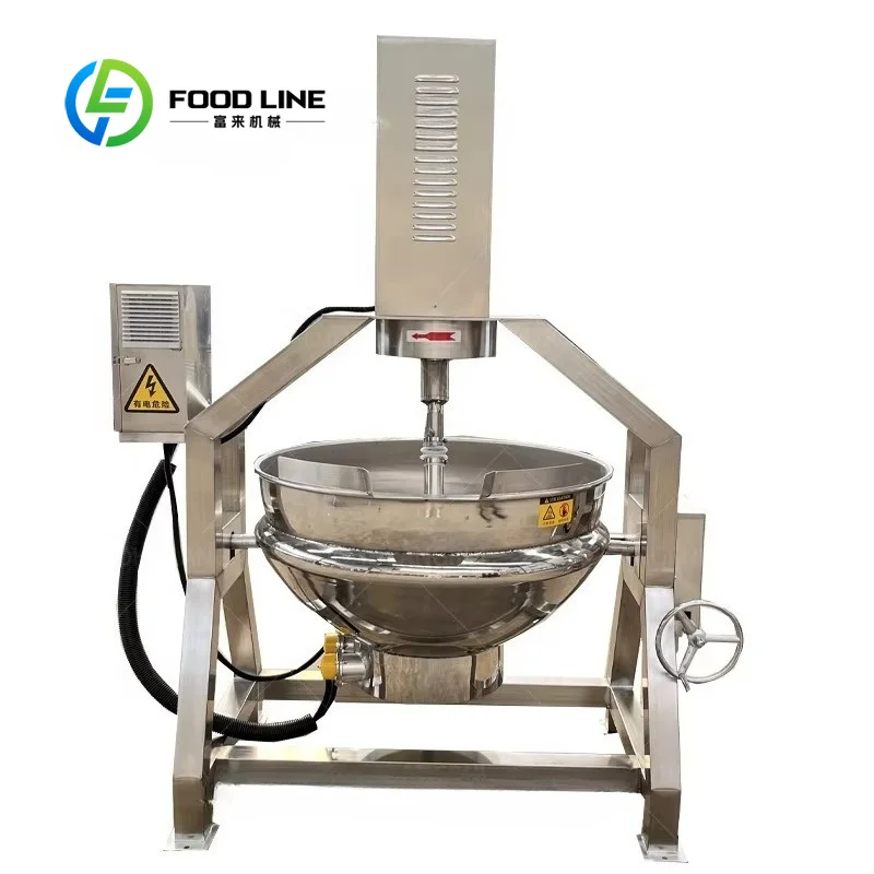 Customize Automatic Sauce Planetary Wok Electric Heating Chili Sandwich Pot Planetary Stirring Meat Sauce Heating Frying Work