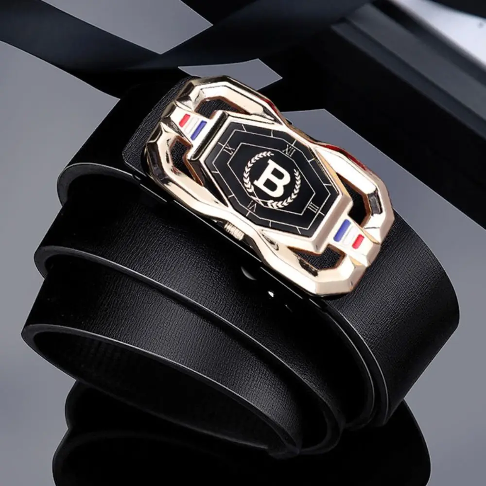 حزام جلد الأعمال المعدنية التلقائي مشبك العلامة التجارية الفاخرة تصميم أحزمة الخصر لأحزمة حزام الرجل