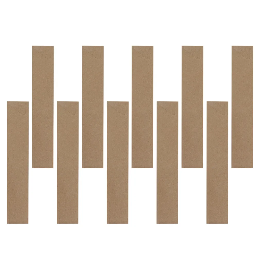 

100pcs Waterproof Chopstick Covers Disposable Kraft Paper Bags Cutlery Storage Pouches Travel Dining Packaging Household Storage