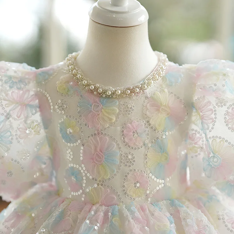 

Children's Princess Girl's Formal Dress Host Piano Performance Little Girl's Birthday First