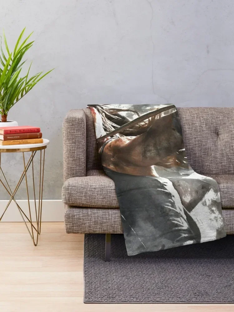 Tomb Raider Painting Throw Blanket Decorative Beds Hairy Blankets