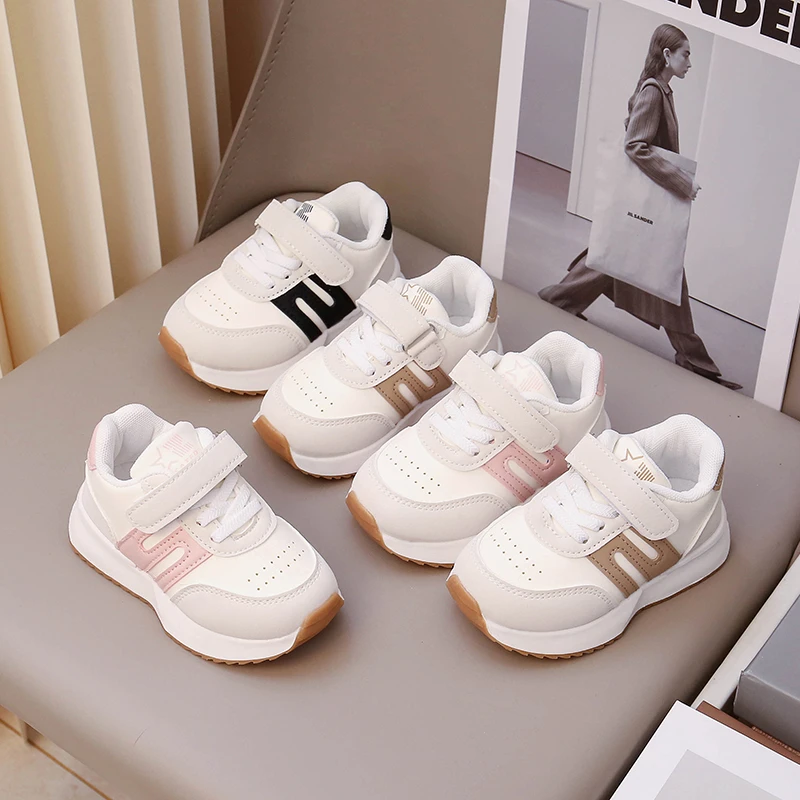 Children Sneakers Khaki Breathable Non-slip Boys and Girls Single Shoe Pink Fashion Hundred Kids Casual Shoes