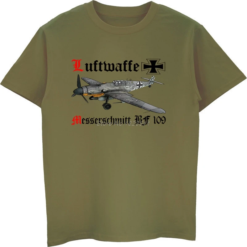 New Fashion Funny T-shirt Messerschmitt Bf 109 Germany Wwii T Shirt New Amazing Graphic Tshirt Men Cotton Tees Tops Harajuku