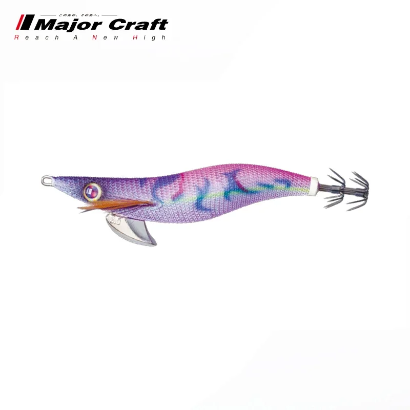 MajorCraft 2.5 3.0 3.5 Sea Fishing Glow Squid EGI JIG Wooden Shrimp Bait lure Japan Continental Bait Muzang