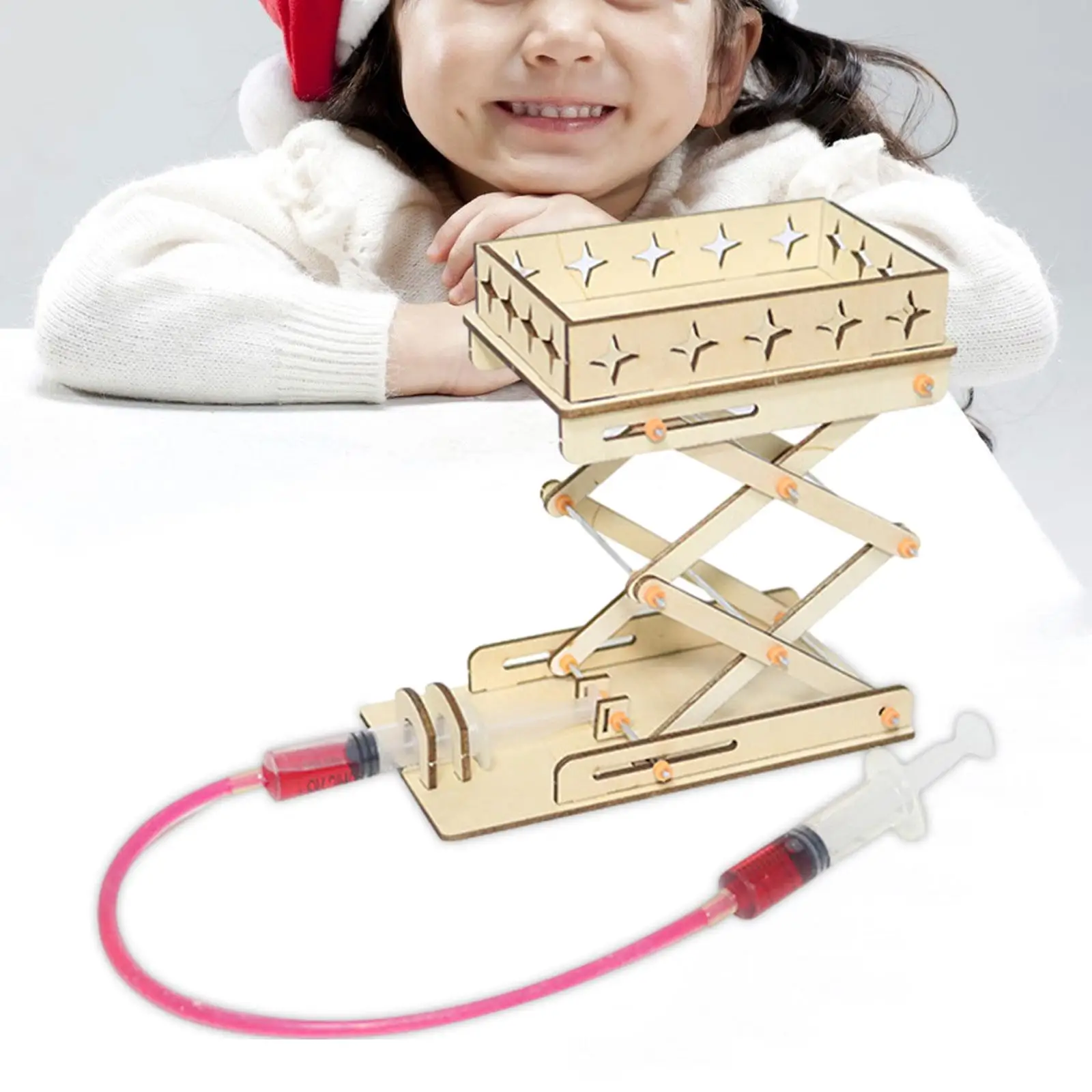 Kits de ciencia Stem para aprendizaje preescolar, modelo de mesa elevadora hidráulica para el Desarrollo