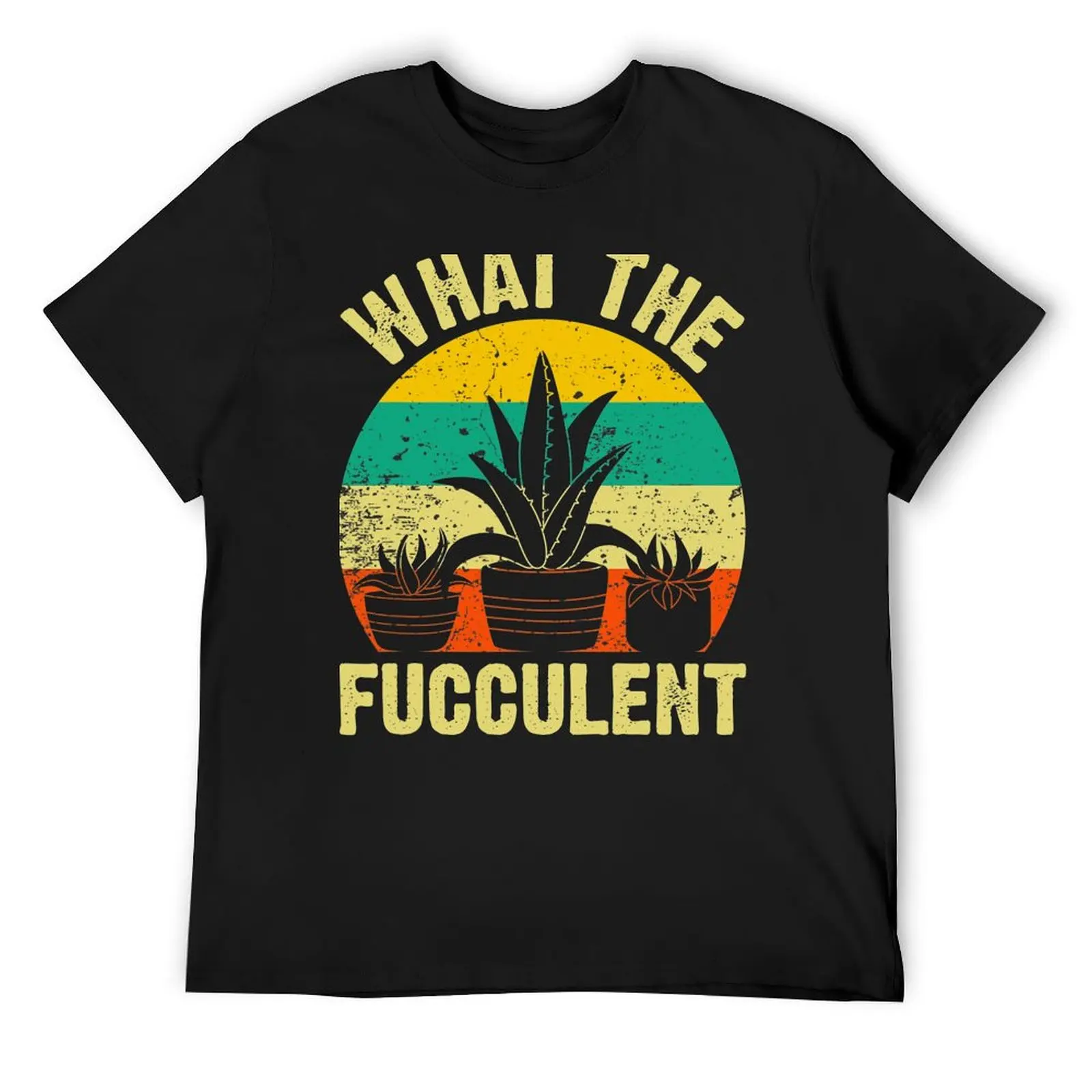 

Succulents Gardening Cactus Retro Vintage What The Fucculent T-Shirt tops Blouse korean fashion t shirts for men