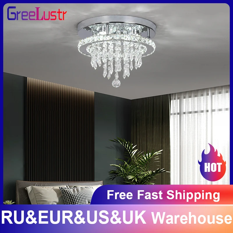 Luxury Crystal Ceiling Chandelier Light Home Appliance Led Ceiling Lamp for Bedroom Pendant Lighting Fixtures Indoor люстра пото