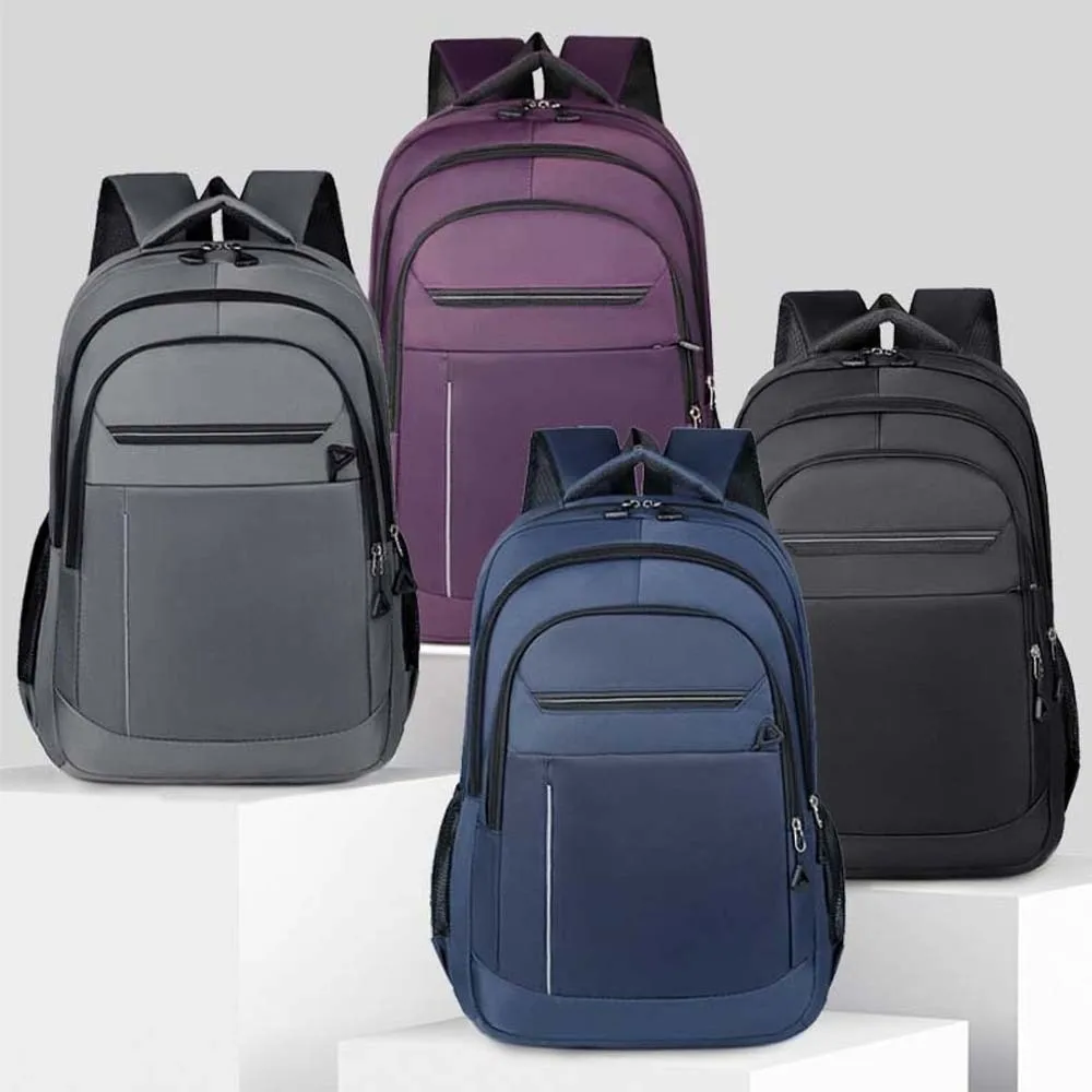 Lightweight Men's Business Backpack Scratch Prevention Minimalist Students Durable Daypack Solid Color Anti-splash Water
