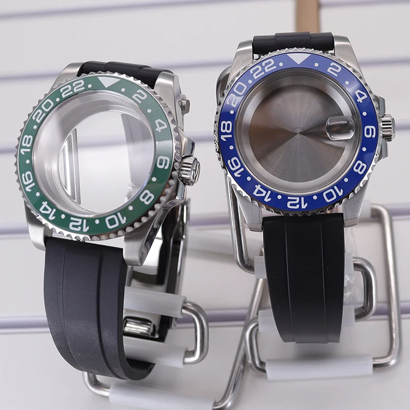 Boîtier de Montre avec Bracelet en Caoutchouc et Verre Saphir, 40mm, 20mm, pour SeATM NH35 NH34 NH36 NH38 ata yota 8215 ETA 2824, Mouvement 28.5mm, Cadran Gstuff