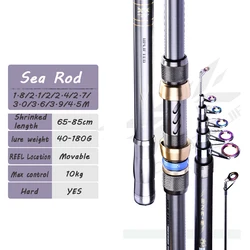 Superhard anchor fishing rod for large fish 1.8/3.0/3.9/4.5m Sea boat rod far throwing pole reel seat positionable spinning rod