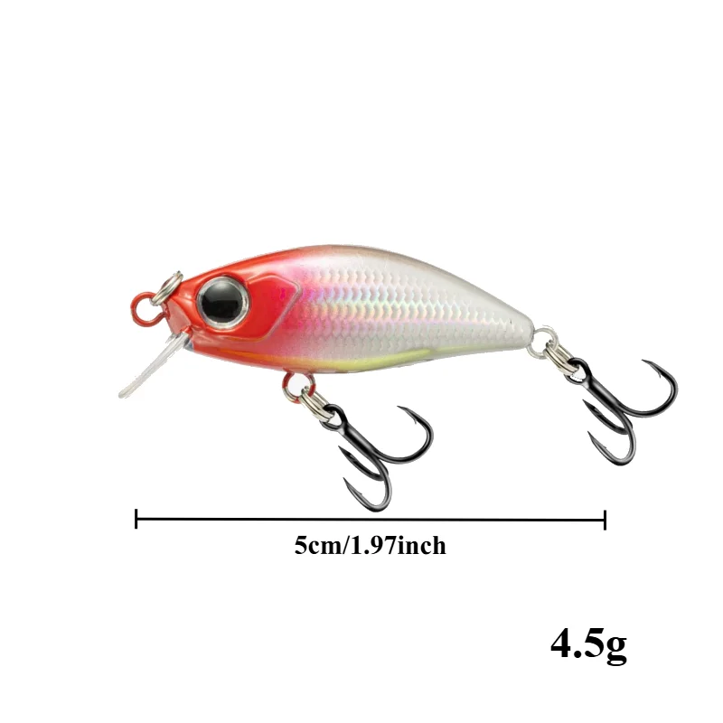 BILLINGS 1pcs Sinking Micro-Lure 5cm 4.5g Long-Cast Slow-Sinking Full-Water-Column Lure or Stream Fishing and Black Bass