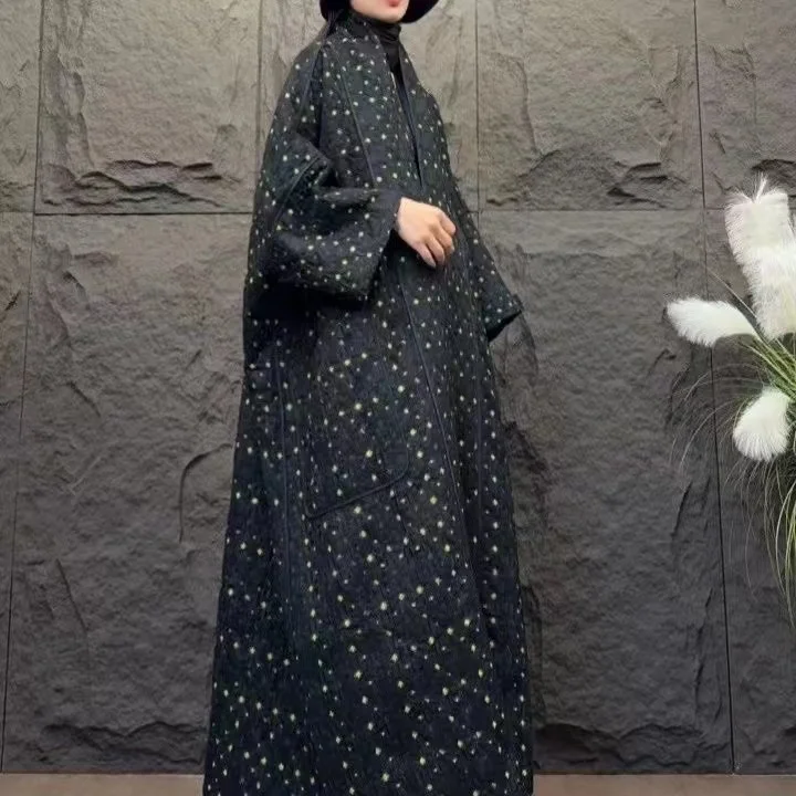 Vefadisa 2024 autunno inverno nuovo verde Polka Dot donne Trench cappotto con scollo a v manica a pipistrello moda tutto-fiammifero cappotto lungo ZXY1036A