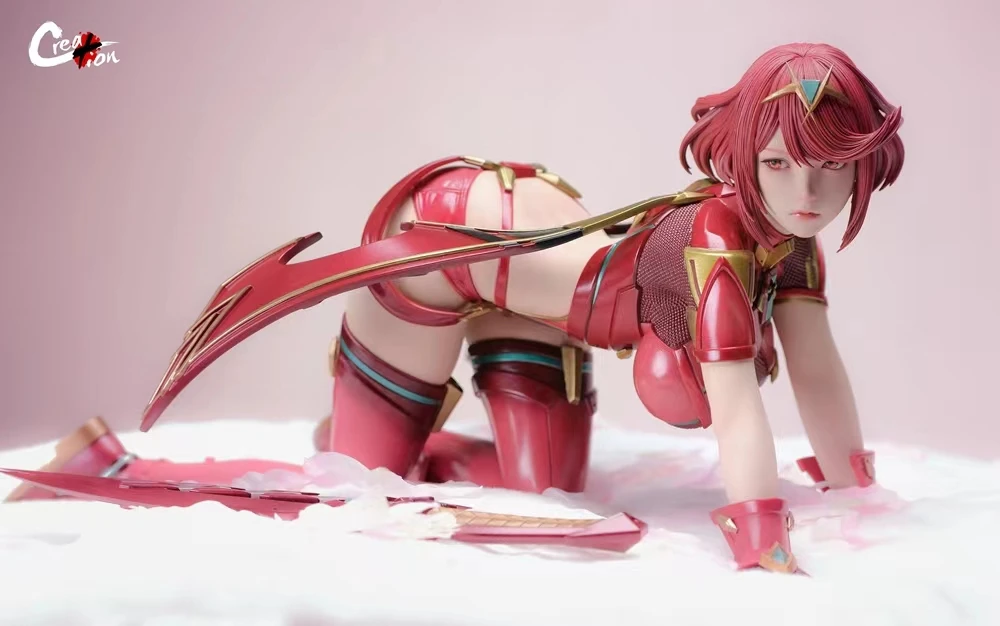 NEW 1/4  Xenoblade Chronicles 2 Figure Pyra Homura Anime Girl PVC Action Figures Toy GK Statue Game Collection Model Doll