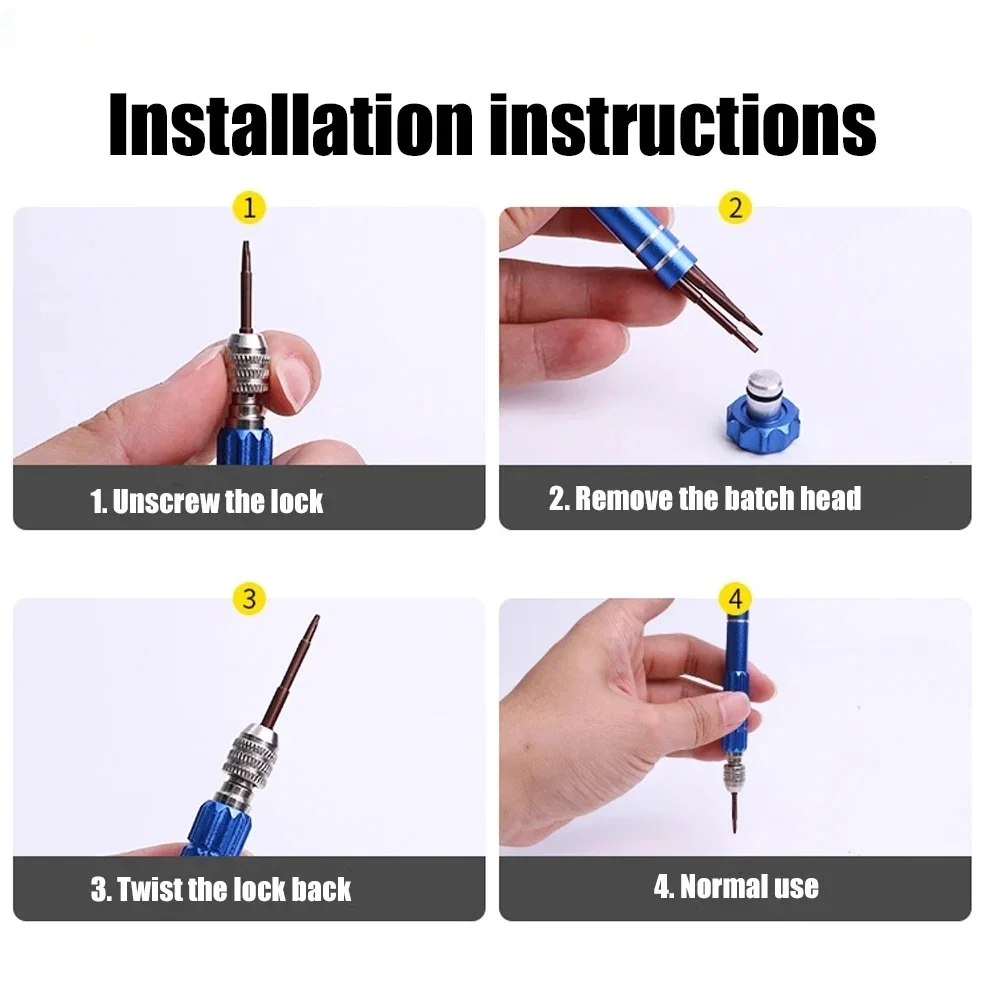 5 في 1 مفك صغير مجموعة الكروم الفاناديوم سبائك الصلب التفكيك مفتاح مفك مسامير DIY بها بنفسك أدوات يدوية لإصلاح الهاتف المحمول