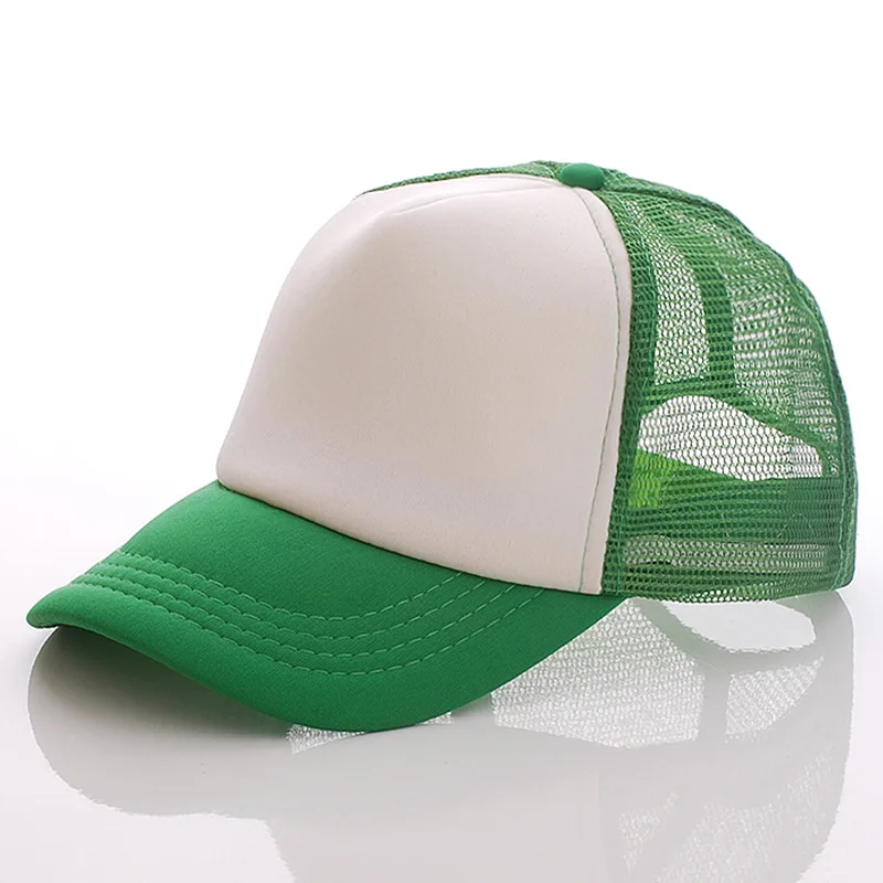 Sublimation Blank Advertising Stitching Color Trucker hat Men Heat Transfer Summer Adjustable Mesh Cap Dad Hat