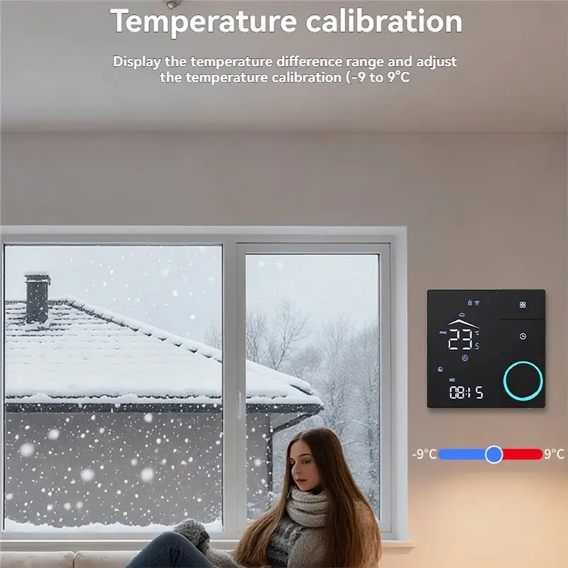 ABVG-Tuya Wifi Smart Thermostat Voice Control Programmable 16A Electric Heating For Home Heating System
