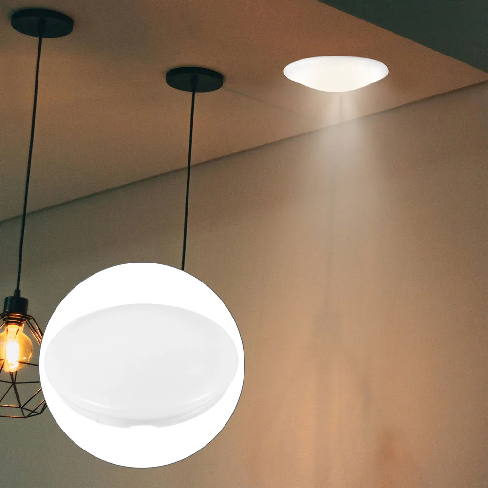 

2pcs Ceiling Lamp Shade PVC Replacement Glass Kitchen Bathroom Bedroom Balcony Round Design Longlasting Durability