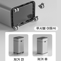 15L 20L Smart Sensor Trash Can Auto Packing Large Capacity 430 Stainless Steel Removable Wheels Kitchen Bathroom