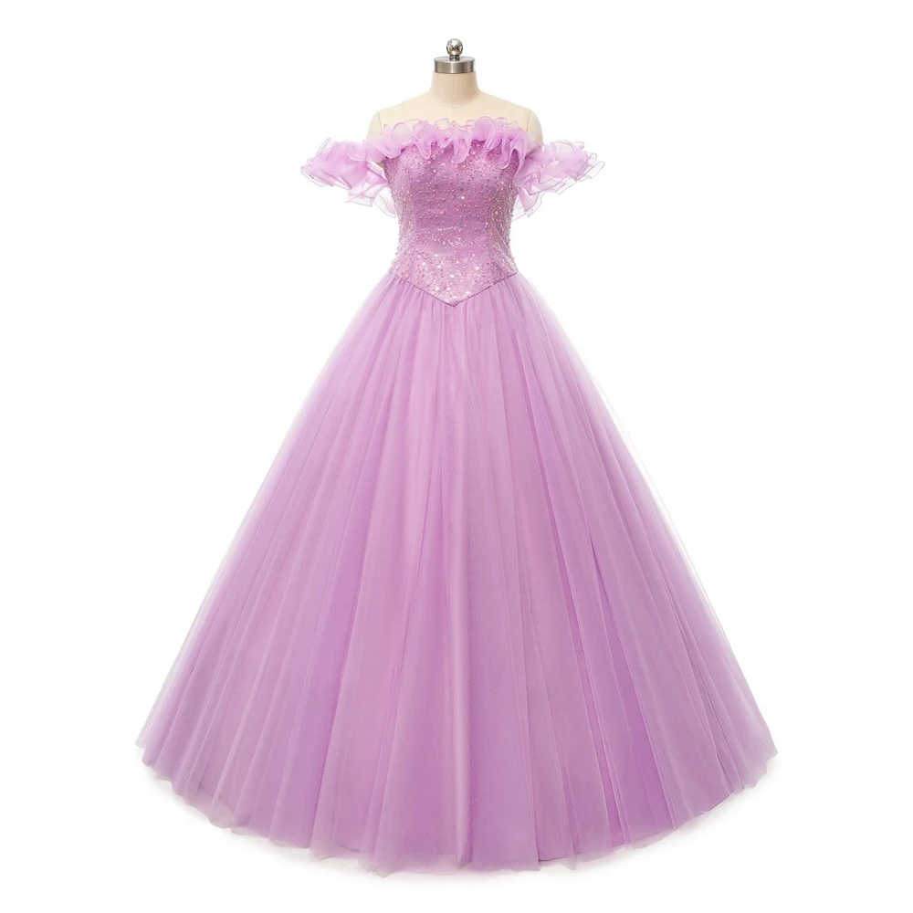 

Sexy Off Shoulder Quinceanera Dresses Appliques Puffy Tulle Beaded Sweet 16 Prom Party Pageant Ball Gown Vestidos De 15 Anos