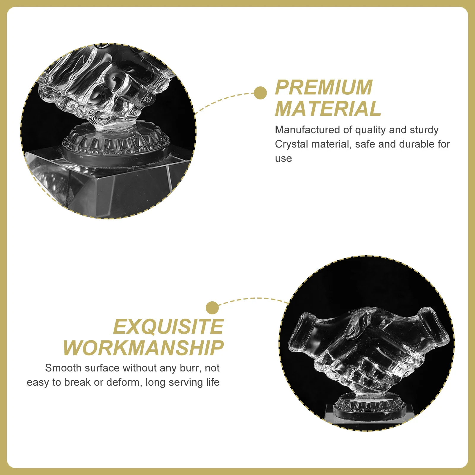 

Delicate Crystal Trophy Desktop Decor for Campus Courtyard Event Award Supply Transparent Prize Trophy Artistic Design