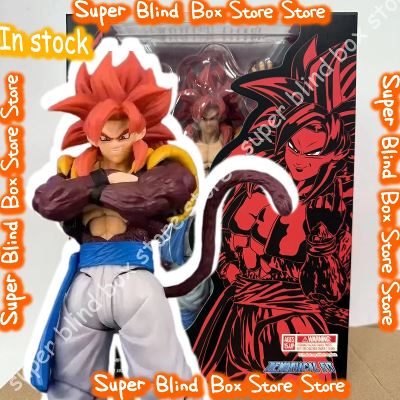 

HOT Gogeta 6 Super Saiyan 4 Demoniacal Fit Savage Duo Inch Articulated Action Figure Transport Box Collectible Model Boys Gifts