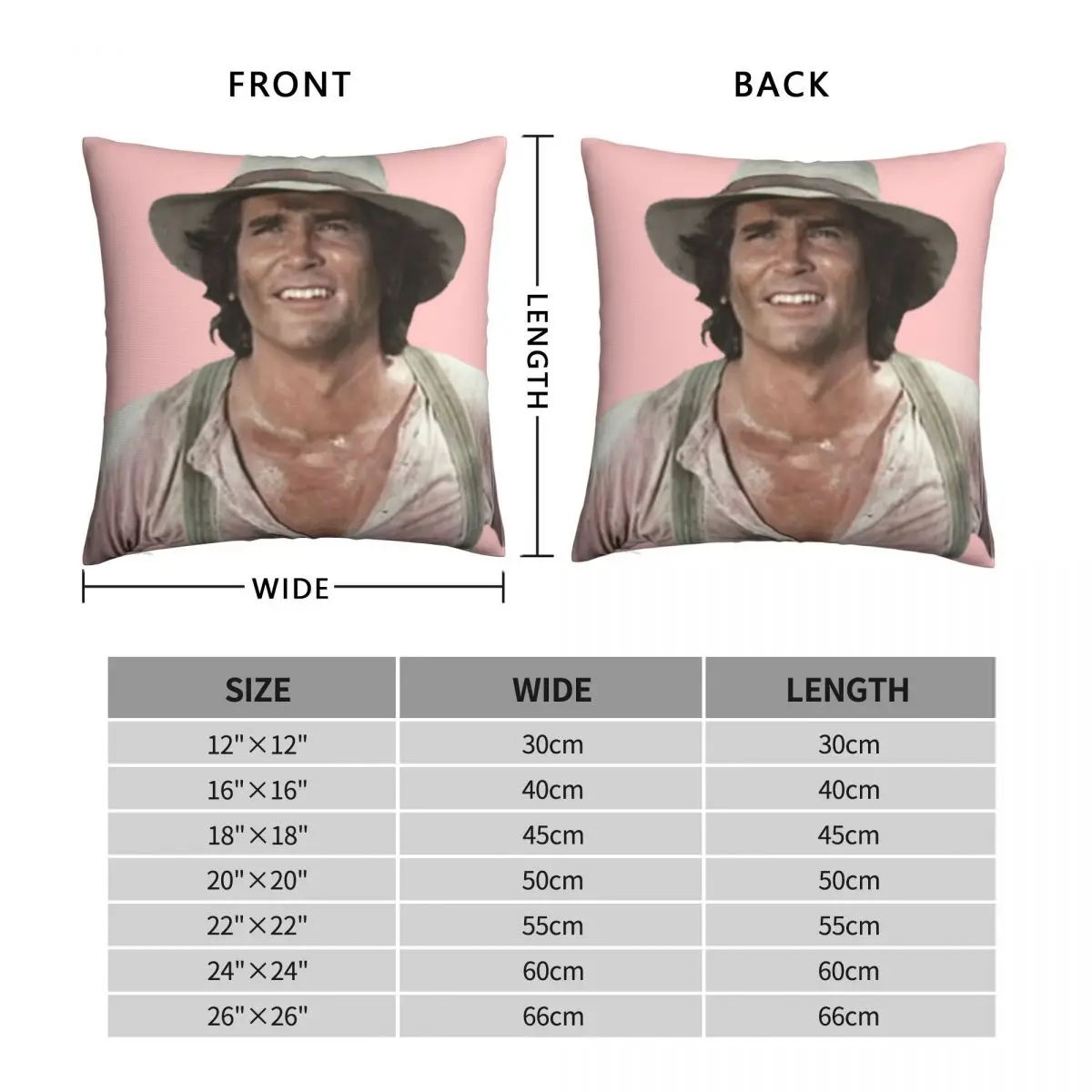 Charles Ingalls Square Pillowcase Polyester Linen Velvet Creative Zip Decor Pillow Case Sofa Seater Cushion Cover