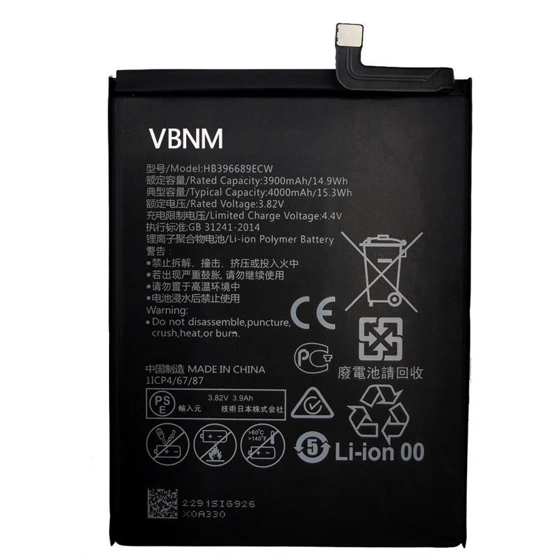 HB406689ECW Battery For Huawei Mate 9 Pro Porsche Design Y7 Pro Prime Y8S Y9 Prime Holly 4 Plus Enjoy 7 8 9 Plus Phone Battery