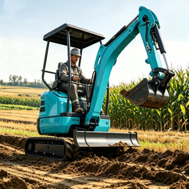 Fast Delivery 1.5Ton Mini Excavator Multi-function Crawler Mini Excavator Optional Attachments For Farm Digging Land Levelling