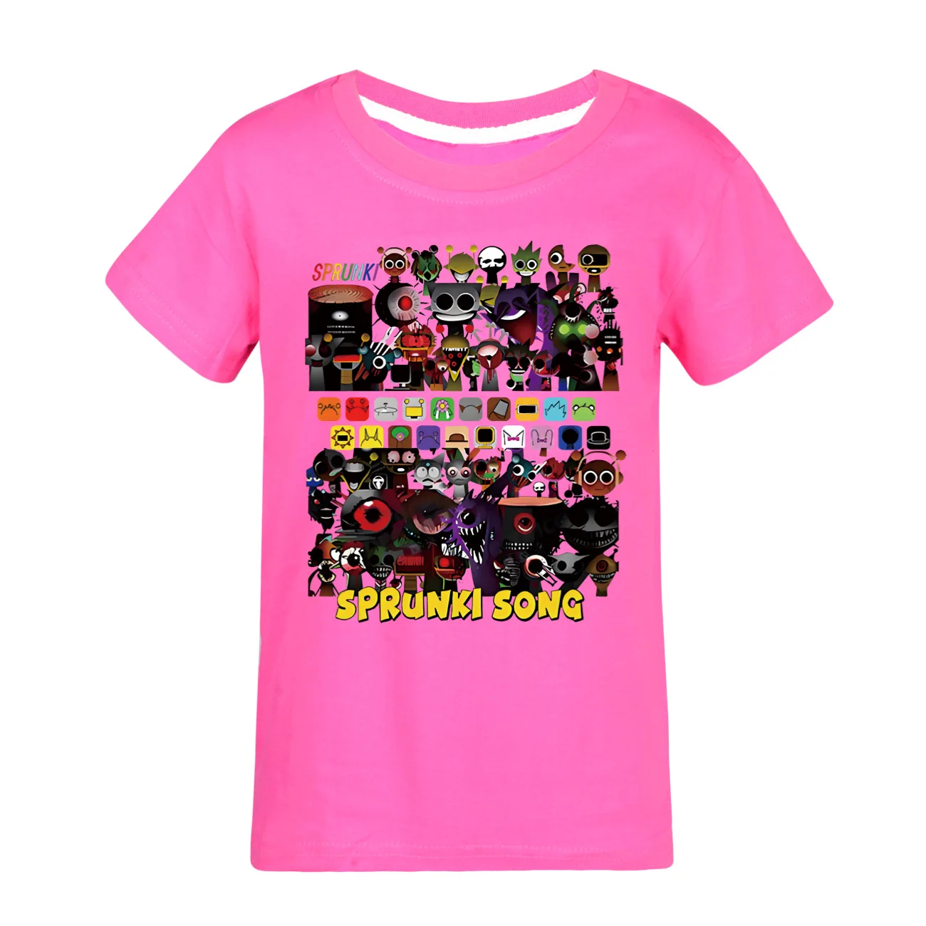 Футболка Game Sprunki Song, детские футболки с героями мультфильмов Incredibox, топы с короткими рукавами для маленьких девочек, модная уличная одежда для мальчиков-подростков