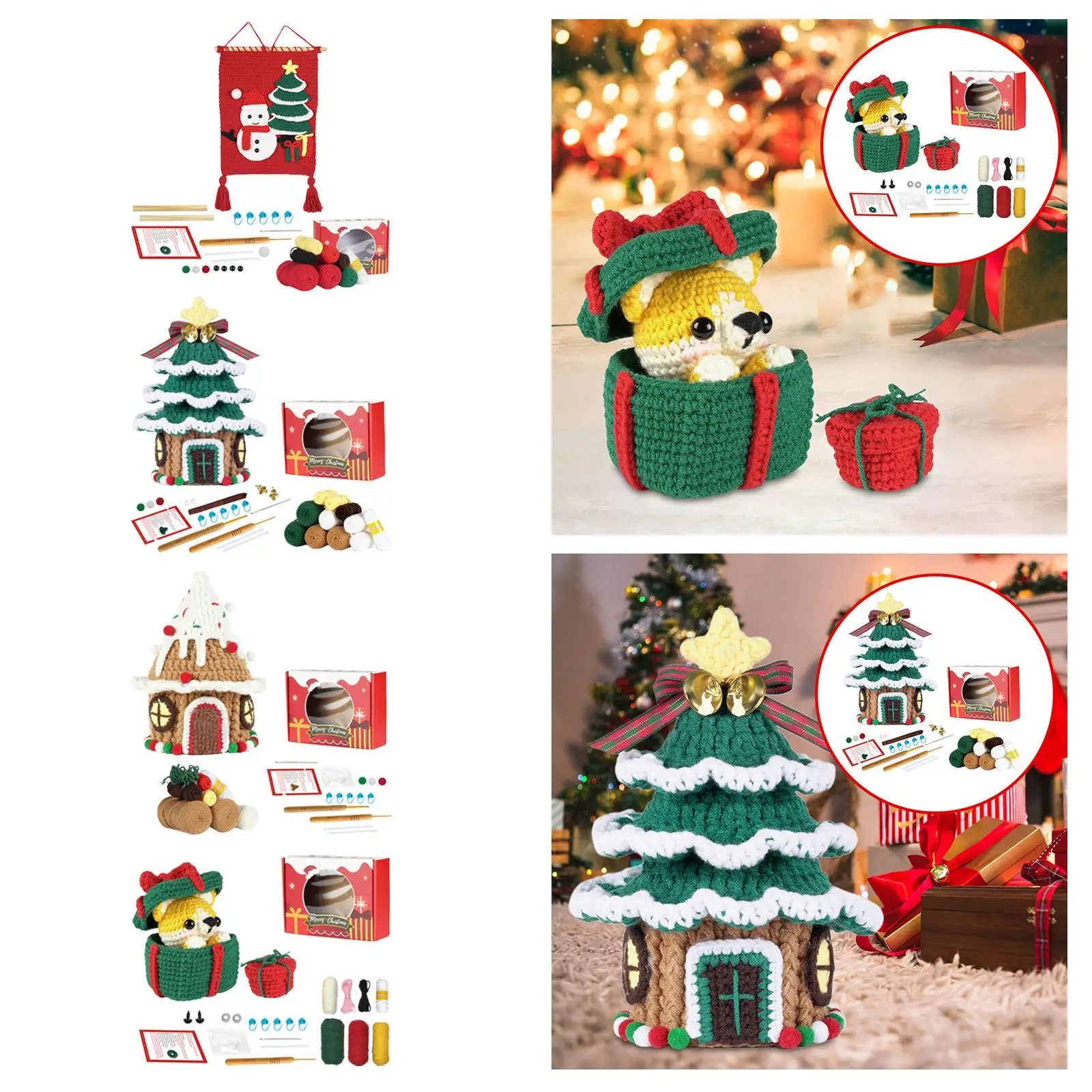 

Christmas Crochet Kits Crochet Craft Set for Christmas Tree Birthday Gift