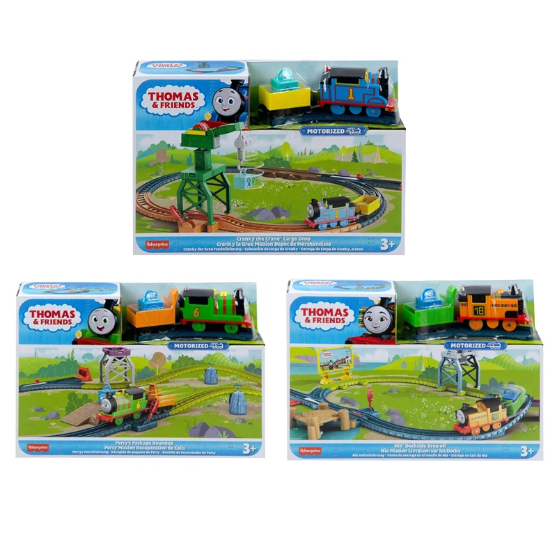 

Thomas & Friends Cranky The Crane Cargo Drop Train Track Set Nia Percy Motorized Transportation Track Set for Kid Birthday Gifts