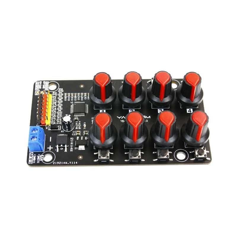 Servo Controller Module Robot Arm Test Board Driver Knob 8-Way Pwm Development Industrial Control Debugging Board