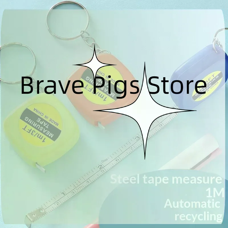Mini Retractable 1M 3FT Measuring Tape With Keychain Compact Lightweight Portable For Household DIY Sewing Daily Use