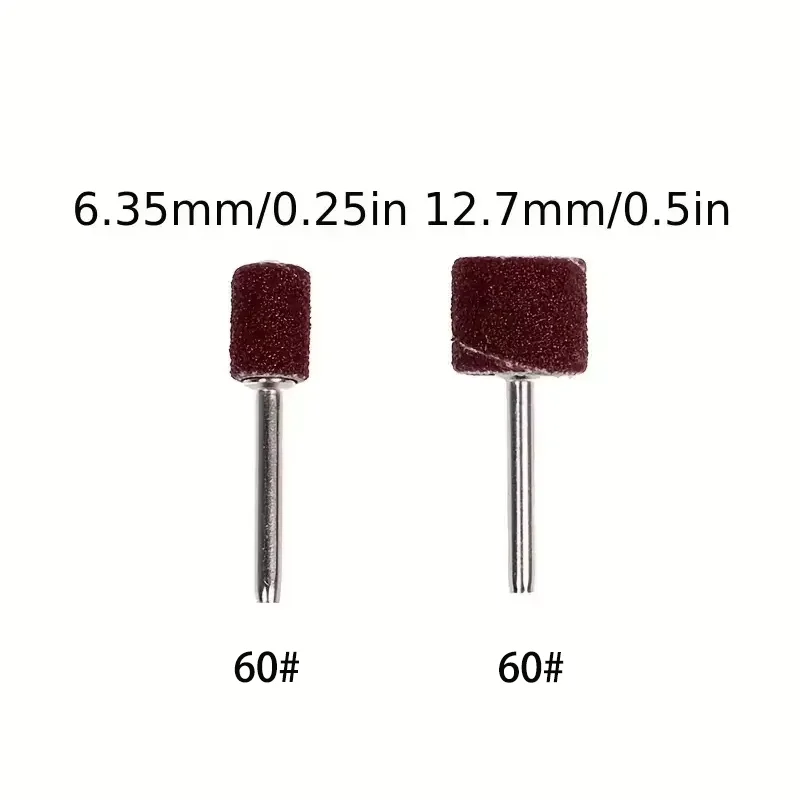 102pcs Sanding Drums Kit Sanding Band 1/2 1/4 Inch Sand Mandrels 60/120Grit Fit For Nail Drill Rotary Abrasive Tools
