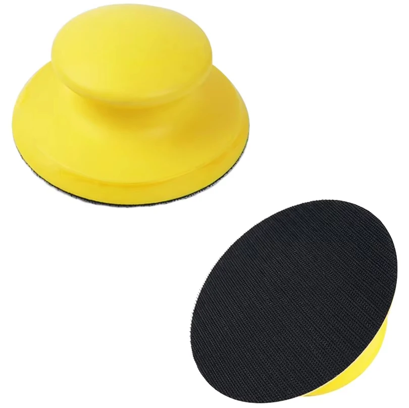 1pc 5/6 Inch Hook and Loop Hand Sanding Block Mouse and Round Sanding Holder for Woodworking Hook Backing Sandpaper Holder